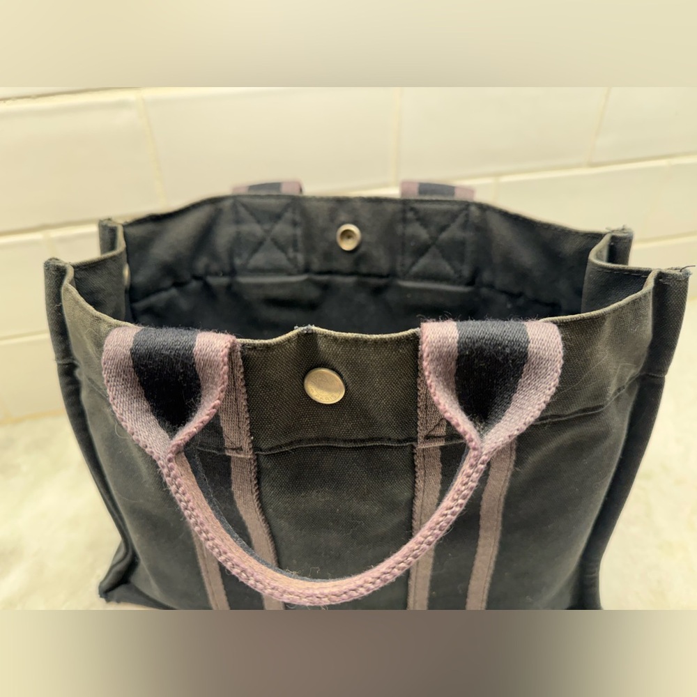 SOLD HERMES Vintage Unisex Y2K 100% Cotton Canvas Fourre Tout PM (Mini Tote) - Picture 12 of 16